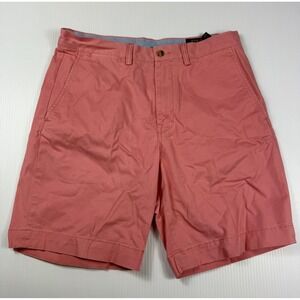 Polo Ralph Lauren Shorts Chino Casual Flat Front Salmon Pink Mens Size 33‎
